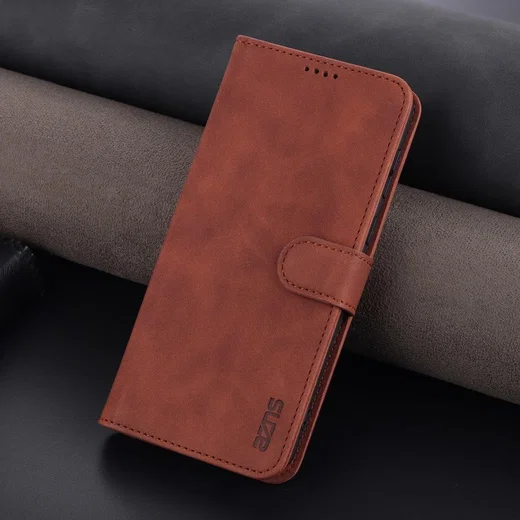 AZNS Oppo Reno 8 Lite Hoesje Wallet Book Case Kunstleer Bruin afbeelding 6