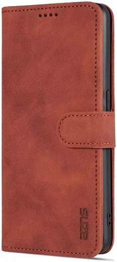 AZNS Oppo Reno 8 Lite Hoesje Wallet Book Case Kunstleer Bruin afbeelding 7