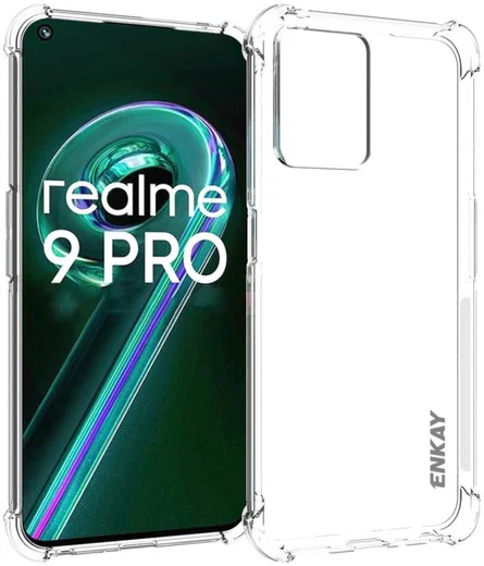 ENKAY Realme 9 Pro Hoesje Schokbestendig TPU Back Cover Transparant afbeelding 1