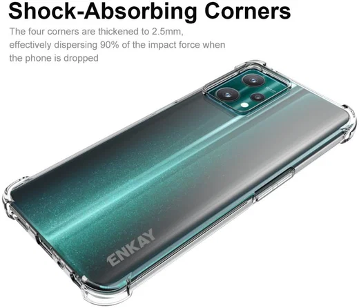 ENKAY Realme 9 Pro Hoesje Schokbestendig TPU Back Cover Transparant afbeelding 2