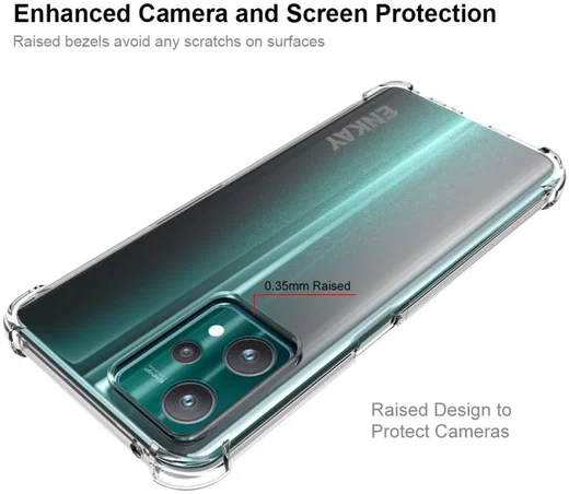 ENKAY Realme 9 Pro Hoesje Schokbestendig TPU Back Cover Transparant afbeelding 3