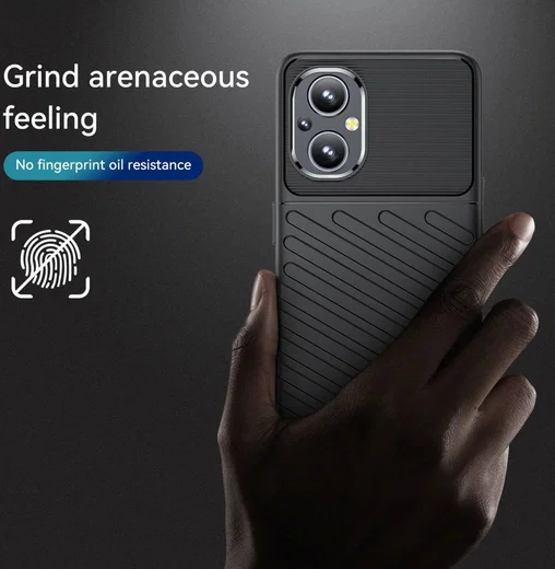 Oppo Reno 8 Lite Hoesje TPU Thunder Design Back Cover Zwart afbeelding 6