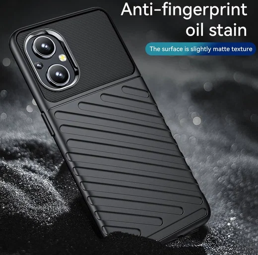 Oppo Reno 8 Lite Hoesje TPU Thunder Design Back Cover Zwart afbeelding 7