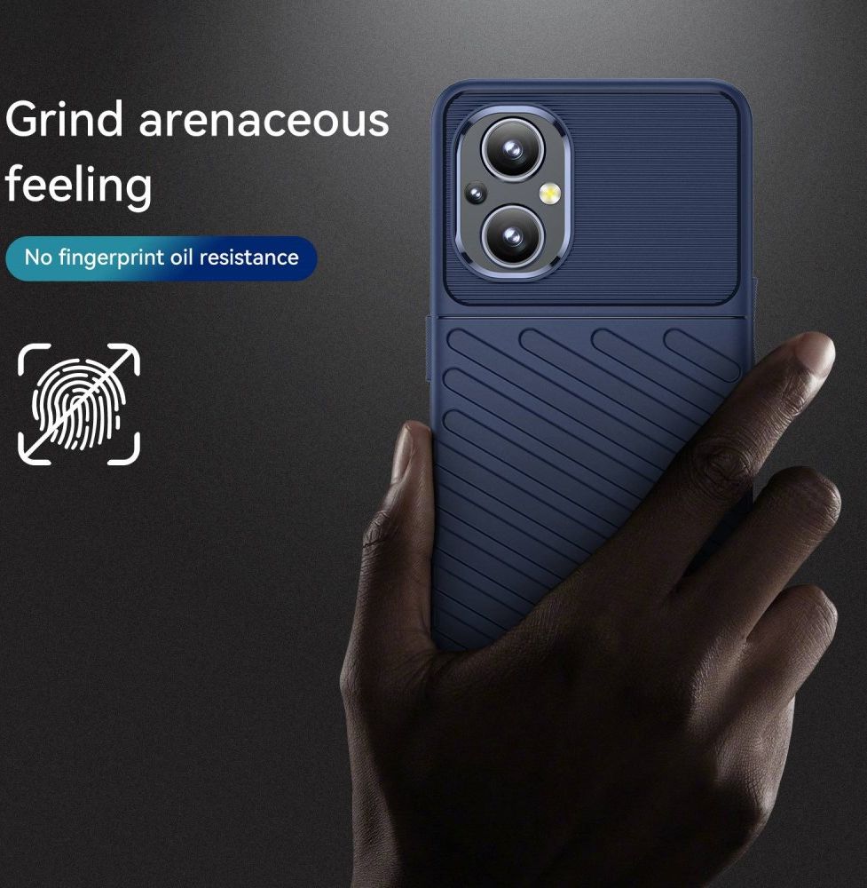 Oppo Reno 8 Lite Hoesje TPU Thunder Design Back Cover Blauw afbeelding 6