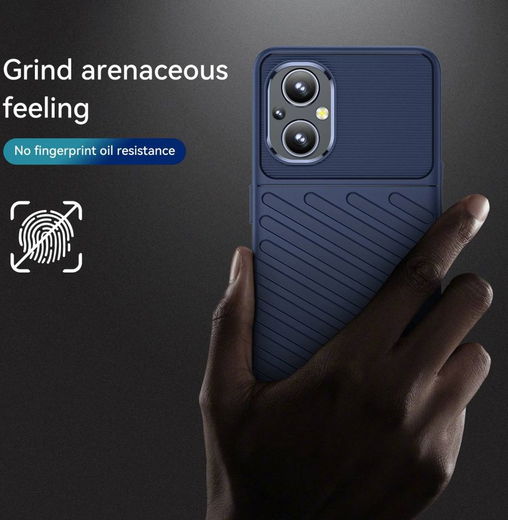 Oppo Reno 8 Lite Hoesje TPU Thunder Design Back Cover Blauw afbeelding 6