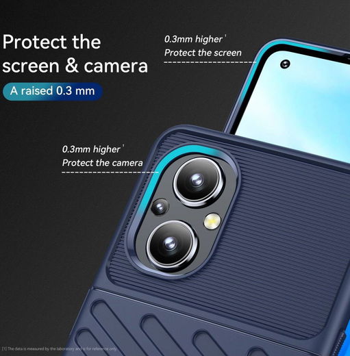 Oppo Reno 8 Lite Hoesje TPU Thunder Design Back Cover Blauw afbeelding 3