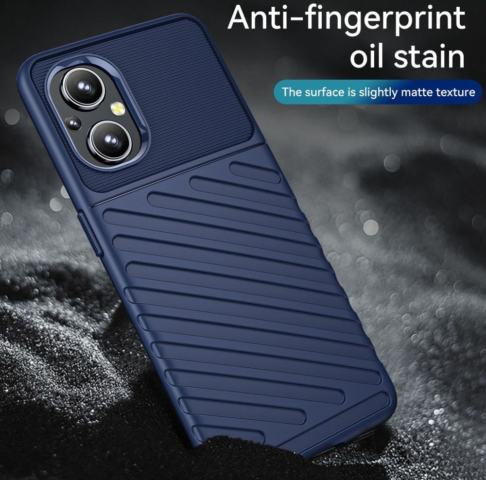Oppo Reno 8 Lite Hoesje TPU Thunder Design Back Cover Blauw afbeelding 7