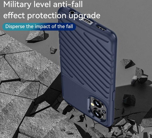 Oppo Reno 8 Lite Hoesje TPU Thunder Design Back Cover Blauw afbeelding 5