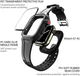 Apple Watch 7/8/9 45MM Case - Full Protection + Siliconen Bandje - Zwart afbeelding 3
