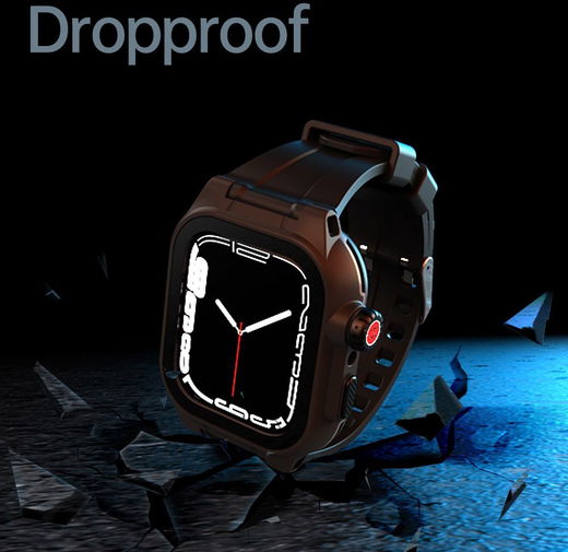 Apple Watch 7/8/9 45MM Case - Full Protection + Siliconen Bandje - Zwart afbeelding 6