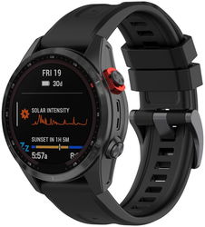 Universeel Garmin QuickFit 20MM Bandje Siliconen Gespsluiting Zwart afbeelding