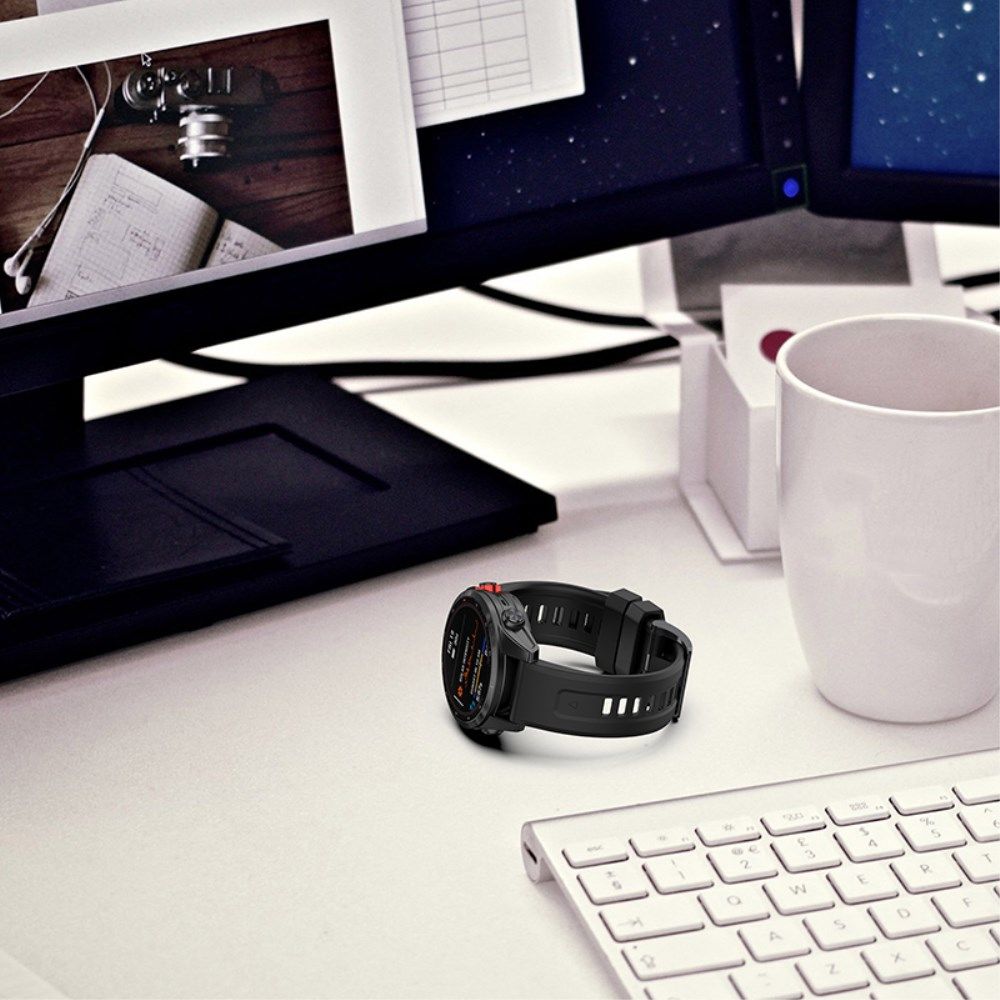 Universeel Garmin QuickFit 20MM Bandje Siliconen Gespsluiting Zwart afbeelding 12