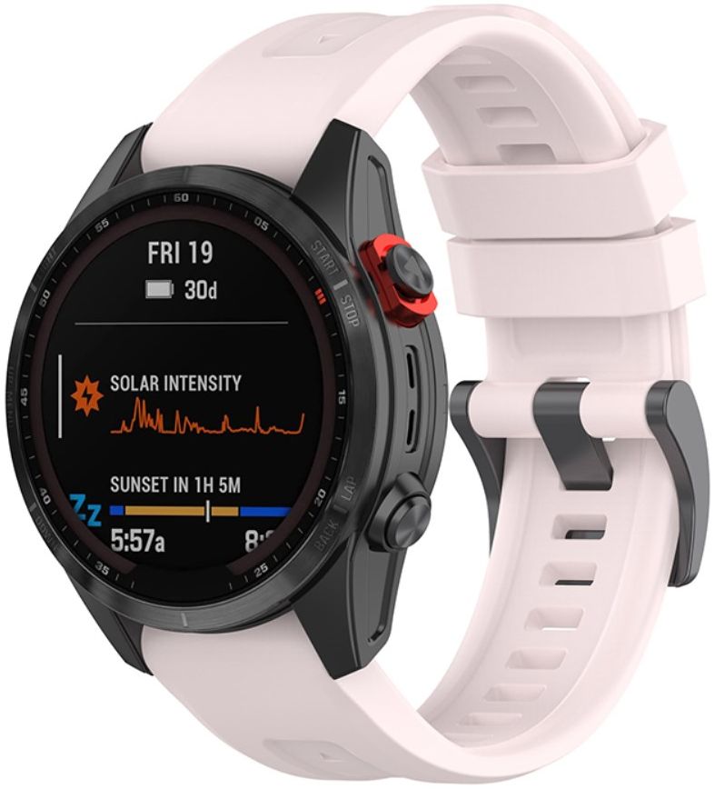 Universeel Garmin QuickFit 22MM Bandje Siliconen Gespsluiting Roze afbeelding 1