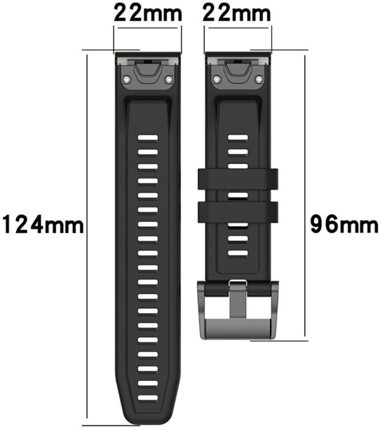 Universeel Garmin QuickFit 22MM Bandje Siliconen Gespsluiting Roze afbeelding 6