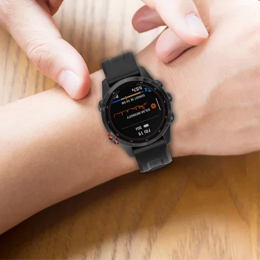 Universeel Garmin QuickFit 22MM Bandje Siliconen Gespsluiting Roze afbeelding 8