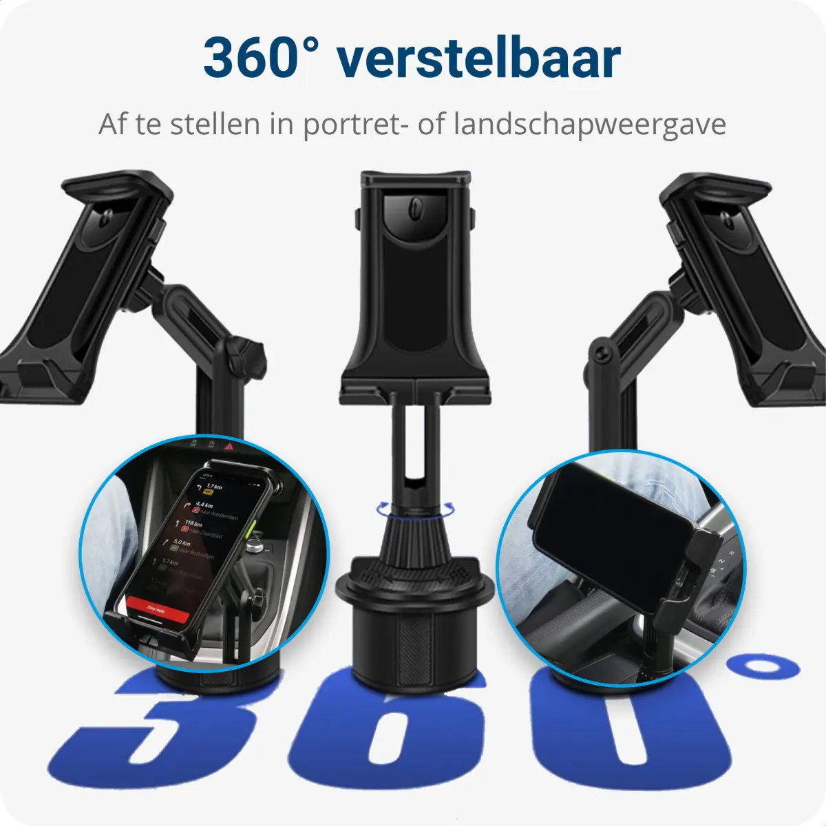 Universele Telefoon/Tablet/iPad Houder 4 tot 13 Inch Bekerhouder Auto afbeelding 6