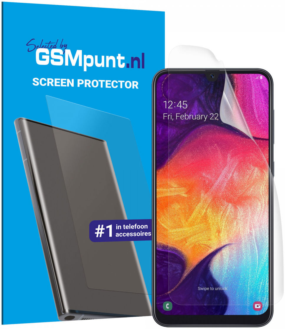 Samsung Galaxy A50 Display Folie Case Friendly Screenprotector afbeelding 1