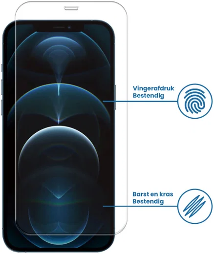 iPhone 12 Pro Max Tempered Glass Case Friendly Screenprotector afbeelding 2