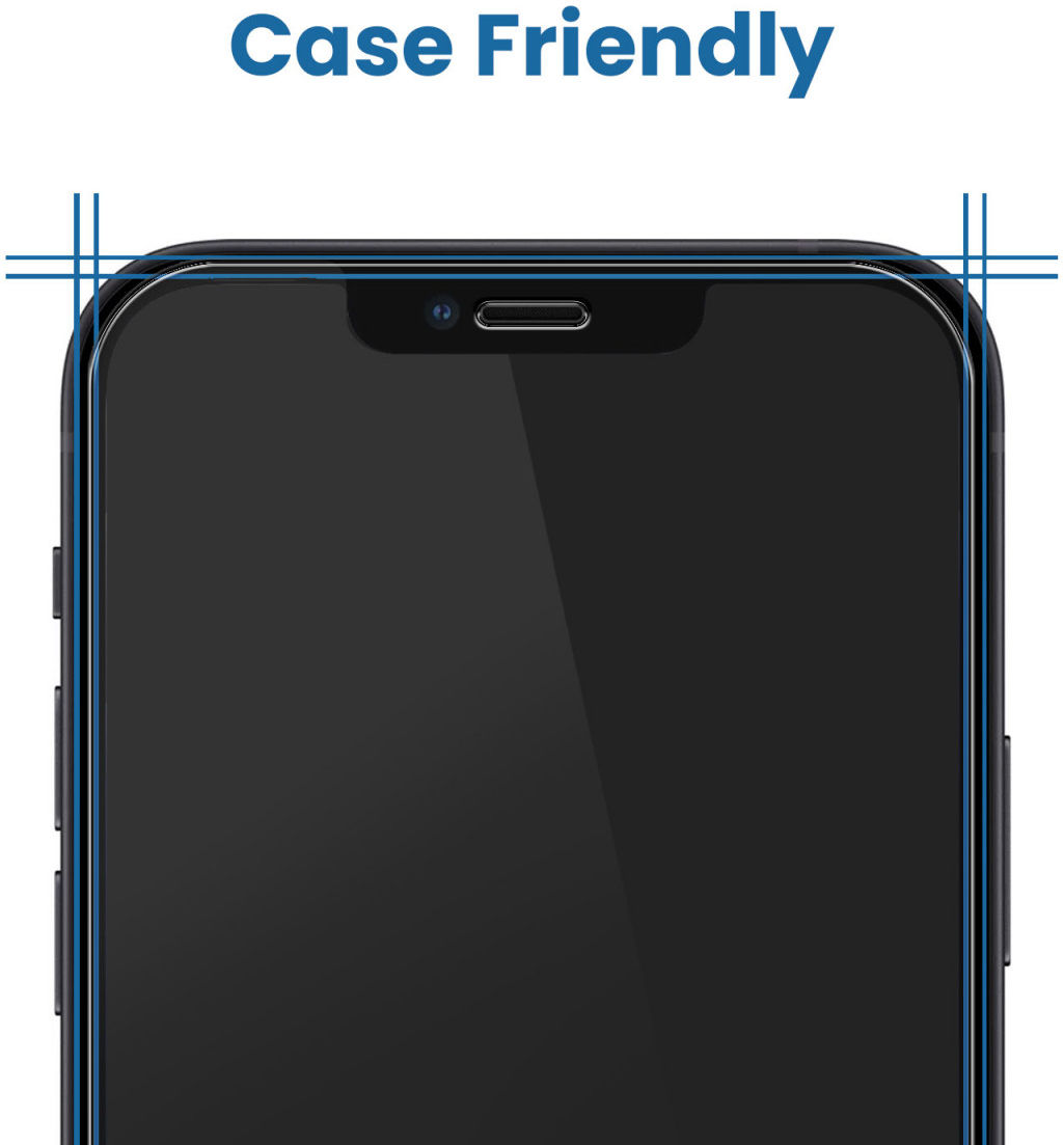 iPhone 12 Pro Max Tempered Glass Case Friendly Screenprotector afbeelding 3