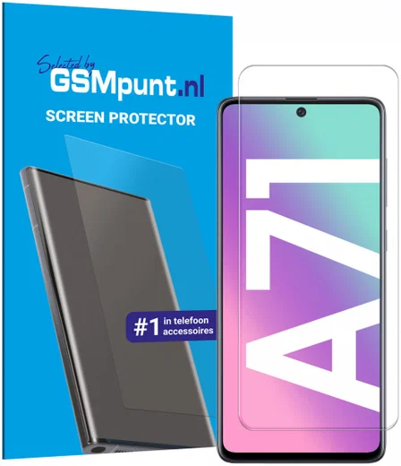 Samsung Galaxy A71 Tempered Glass Case Friendly Screenprotector afbeelding 1