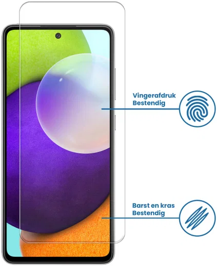 Samsung Galaxy A52 Tempered Glass Case Friendly Screenprotector afbeelding 2