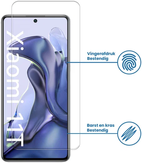 Xiaomi 11T / 11T Pro Tempered Glass Case Friendly Screenprotector afbeelding 2