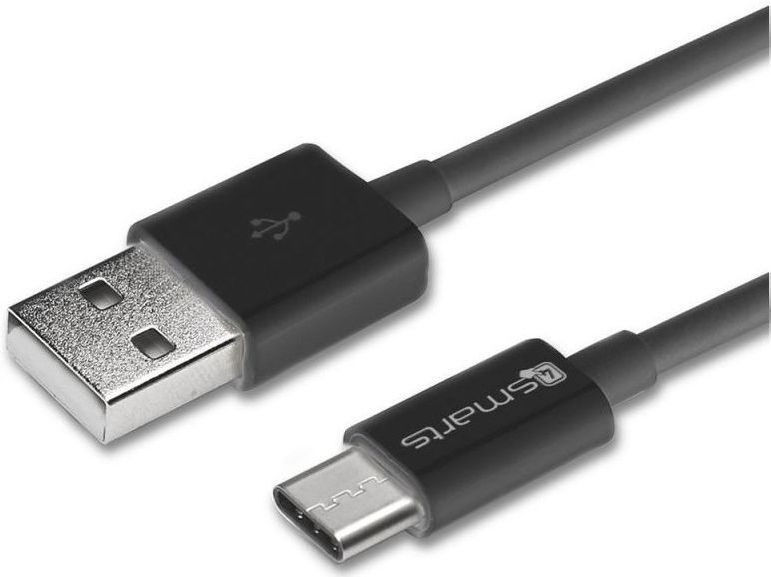 4smarts Universele USB-A naar USB-C Kabel 2 Meter Zwart afbeelding 1