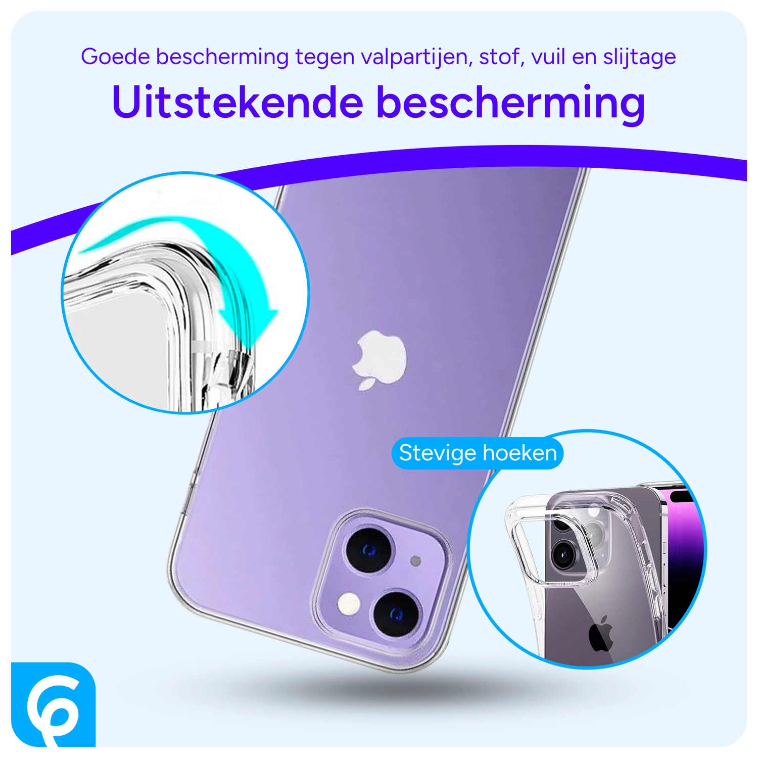 Apple iPhone 14 Hoesje Dun TPU Back Cover Transparant afbeelding 2