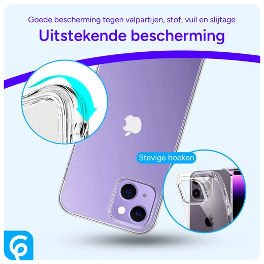 Apple iPhone 14 Hoesje Dun TPU Back Cover Transparant afbeelding 2