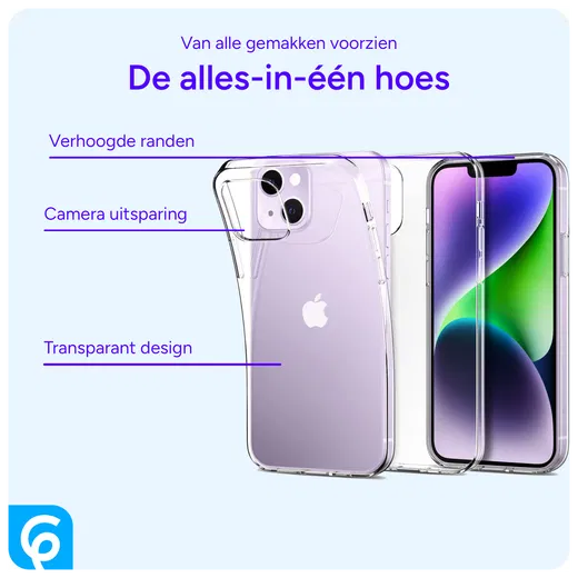 Apple iPhone 14 Hoesje Dun TPU Back Cover Transparant afbeelding 5