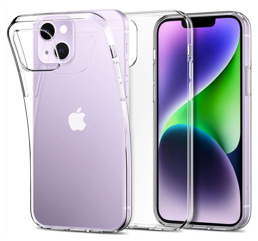 Apple iPhone 14 Hoesje Dun TPU Back Cover Transparant afbeelding 1