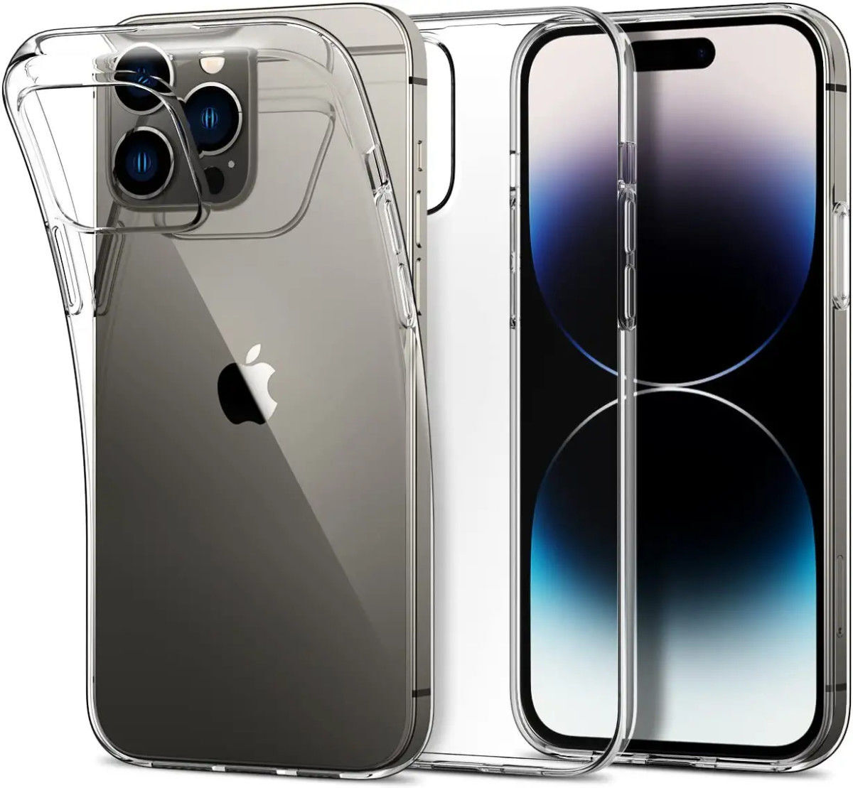 Apple iPhone 14 Pro Hoesje Dun TPU Back Cover Transparant afbeelding 1