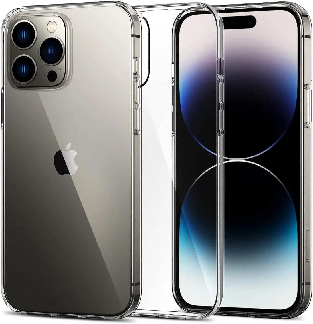 Apple iPhone 14 Pro Hoesje Dun TPU Back Cover Transparant afbeelding 2