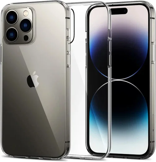 Apple iPhone 14 Pro Hoesje Dun TPU Back Cover Transparant afbeelding 2