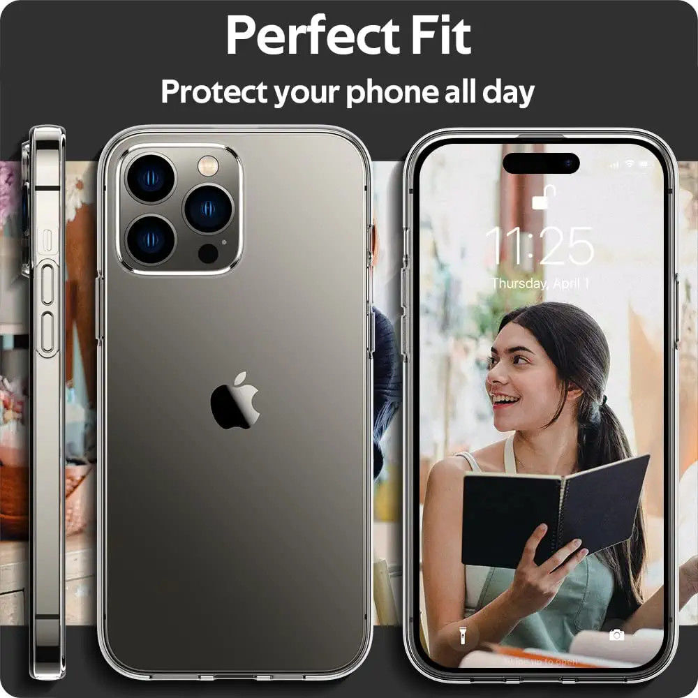 Apple iPhone 14 Pro Hoesje Dun TPU Back Cover Transparant afbeelding 7