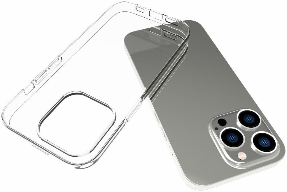 Apple iPhone 14 Pro Hoesje Dun TPU Back Cover Transparant afbeelding 4