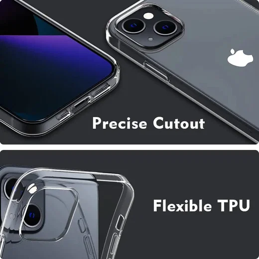 Apple iPhone 14 Plus Hoesje Dun TPU Back Cover Transparant afbeelding 7