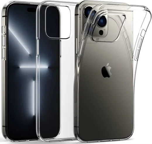 Apple iPhone 14 Pro Max Hoesje Dun TPU Back Cover Transparant afbeelding 1
