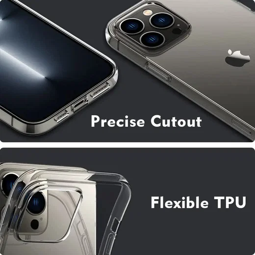 Apple iPhone 14 Pro Max Hoesje Dun TPU Back Cover Transparant afbeelding 5