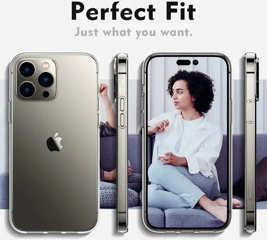 Apple iPhone 14 Pro Max Hoesje Dun TPU Back Cover Transparant afbeelding 7