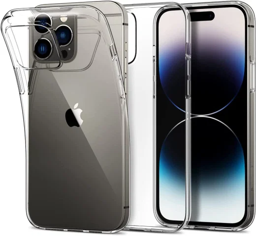 Apple iPhone 14 Pro Max Hoesje Dun TPU Back Cover Transparant afbeelding 2