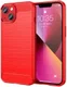 Apple iPhone 14 Hoesje Geborsteld TPU Flexibele Back Cover Rood afbeelding 1