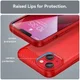 Apple iPhone 14 Hoesje Geborsteld TPU Flexibele Back Cover Rood afbeelding 5