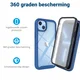 Apple iPhone 14 Hoesje Full Protect 360° Cover Hybride Blauw afbeelding 2