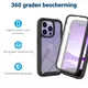 Apple iPhone 14 Pro Hoesje Full Protect 360° Cover Hybride Zwart afbeelding 2