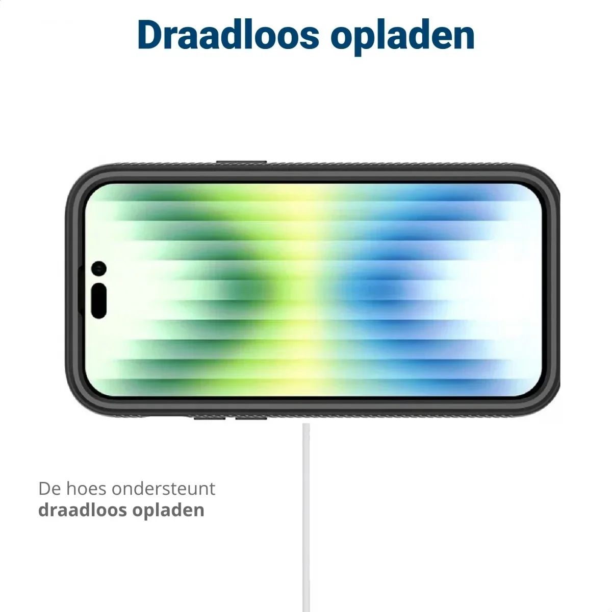 Apple iPhone 14 Pro Hoesje Full Protect 360° Cover Hybride Blauw afbeelding 7