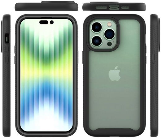 Apple iPhone 14 Pro Hoesje Full Protect 360° Cover Hybride Blauw afbeelding 9