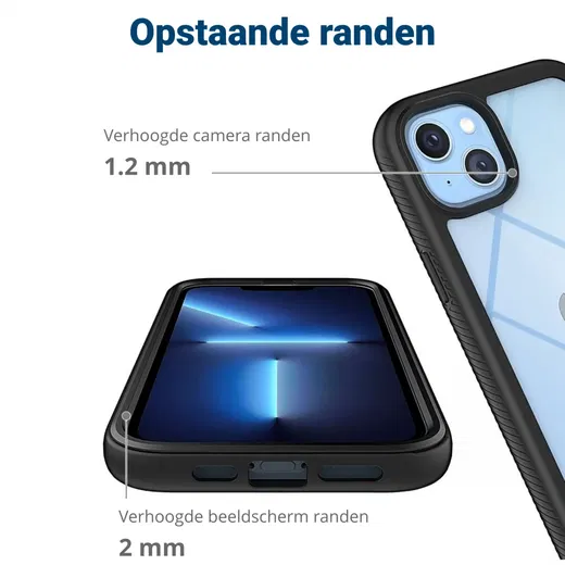 Apple iPhone 14 Plus Hoesje Full Protect 360° Cover Hybride Zwart afbeelding 8