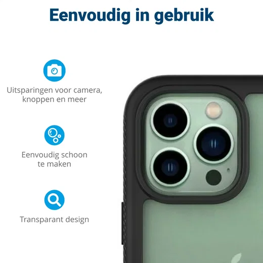 Apple iPhone 14 Pro Max Hoesje Full Protect 360° Cover Hybride Zwart afbeelding 7
