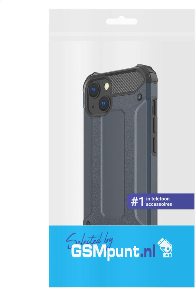 Apple iPhone 14 Hoesje Shock Proof Hybride Back Cover Zwart afbeelding 6